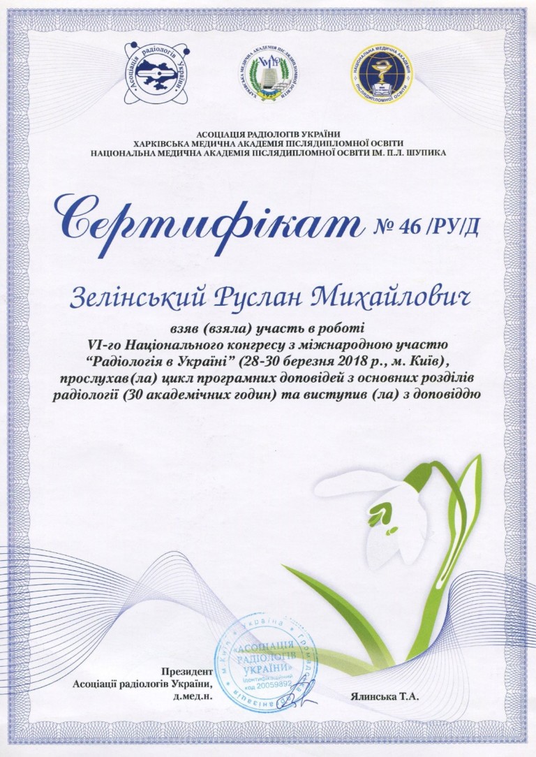 Руслан Зелинский сертификат 10